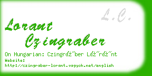 lorant czingraber business card